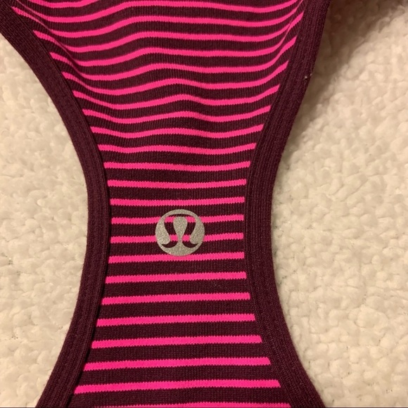 Lululemon Pink Cool Racerback Tank Top  Stripe - Picture 10 of 11